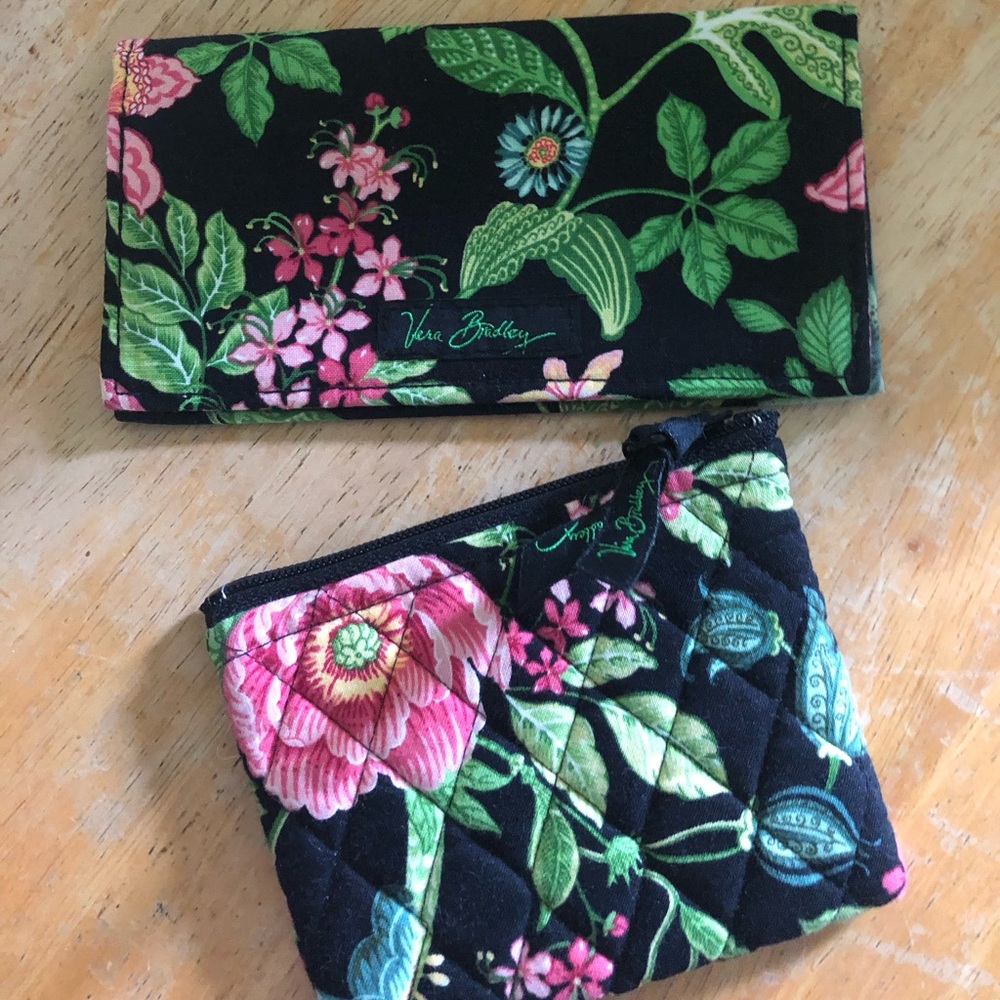 Vera bradley checkbook cover and coin purse retired pattern 2010-2011ish
